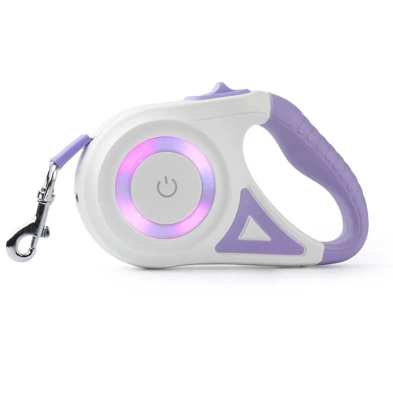🐾 PawBloom™ LED Retractable Dog Leash (5M)