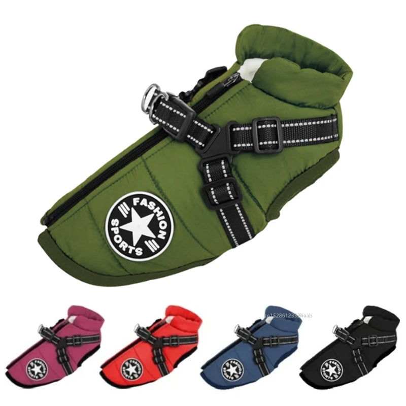 🧥🐾 PawBloom™ WinterShield Dog Jacket Harness