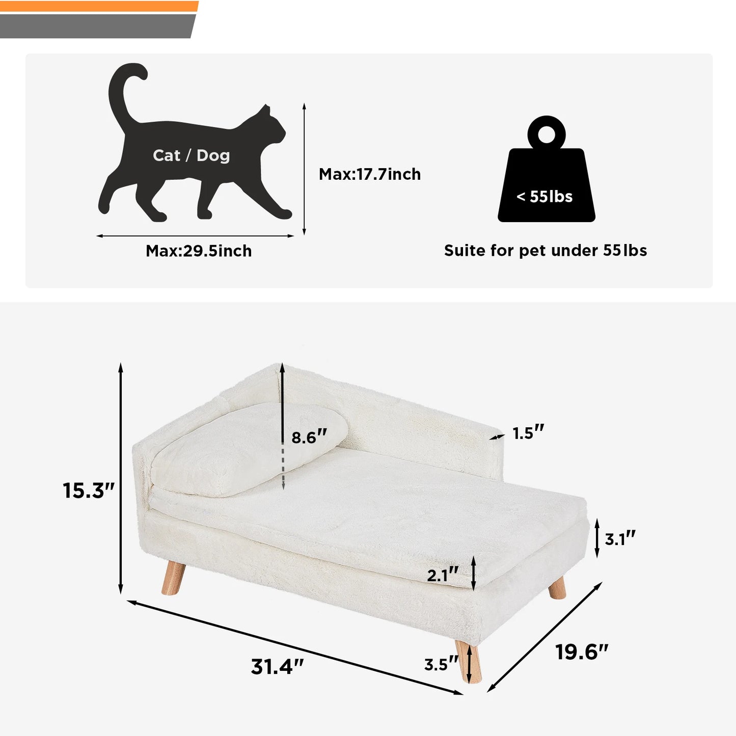 🛋️ PawBloom™ Nordic Elevated Pet Sofa Bed