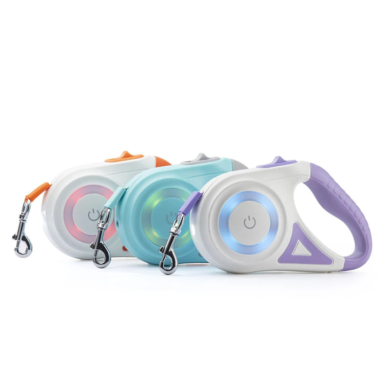 🐾 PawBloom™ LED Retractable Dog Leash (5M)