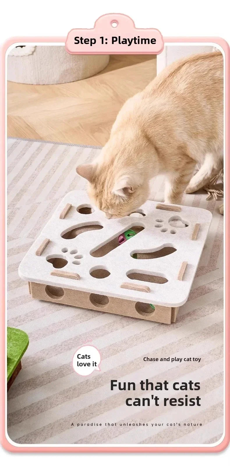 🧠🐱 PawBloom™ Interactive Puzzle Play Box