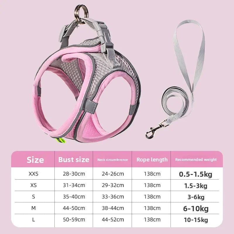 🐾 PawBloom™ AirFit Reflective Harness