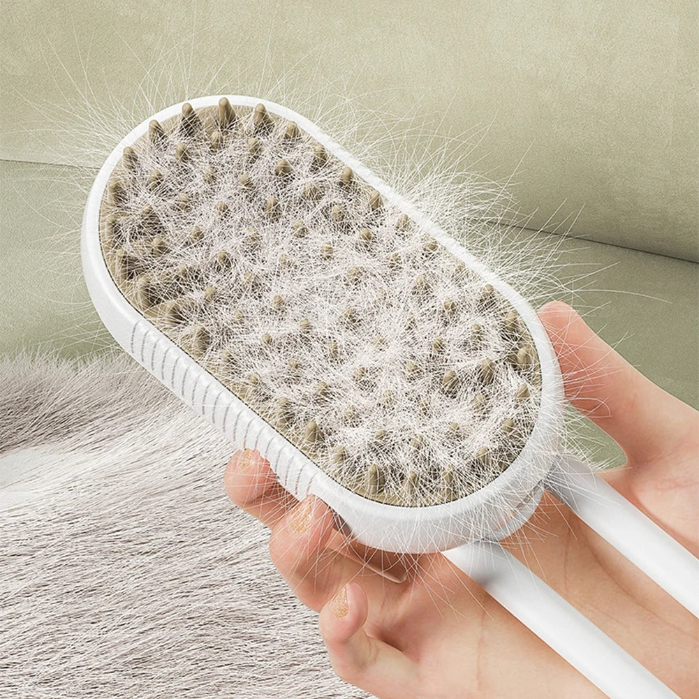 🐾 PawBloom™ SteamGroom 3-in-1 Pet Brush