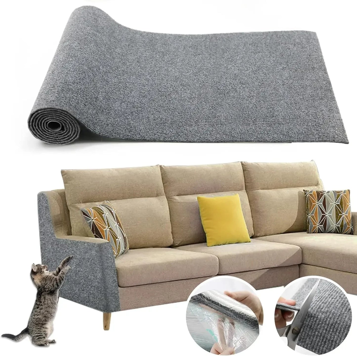 🐾 PawBloom™ Furniture Guard Scratch Mat