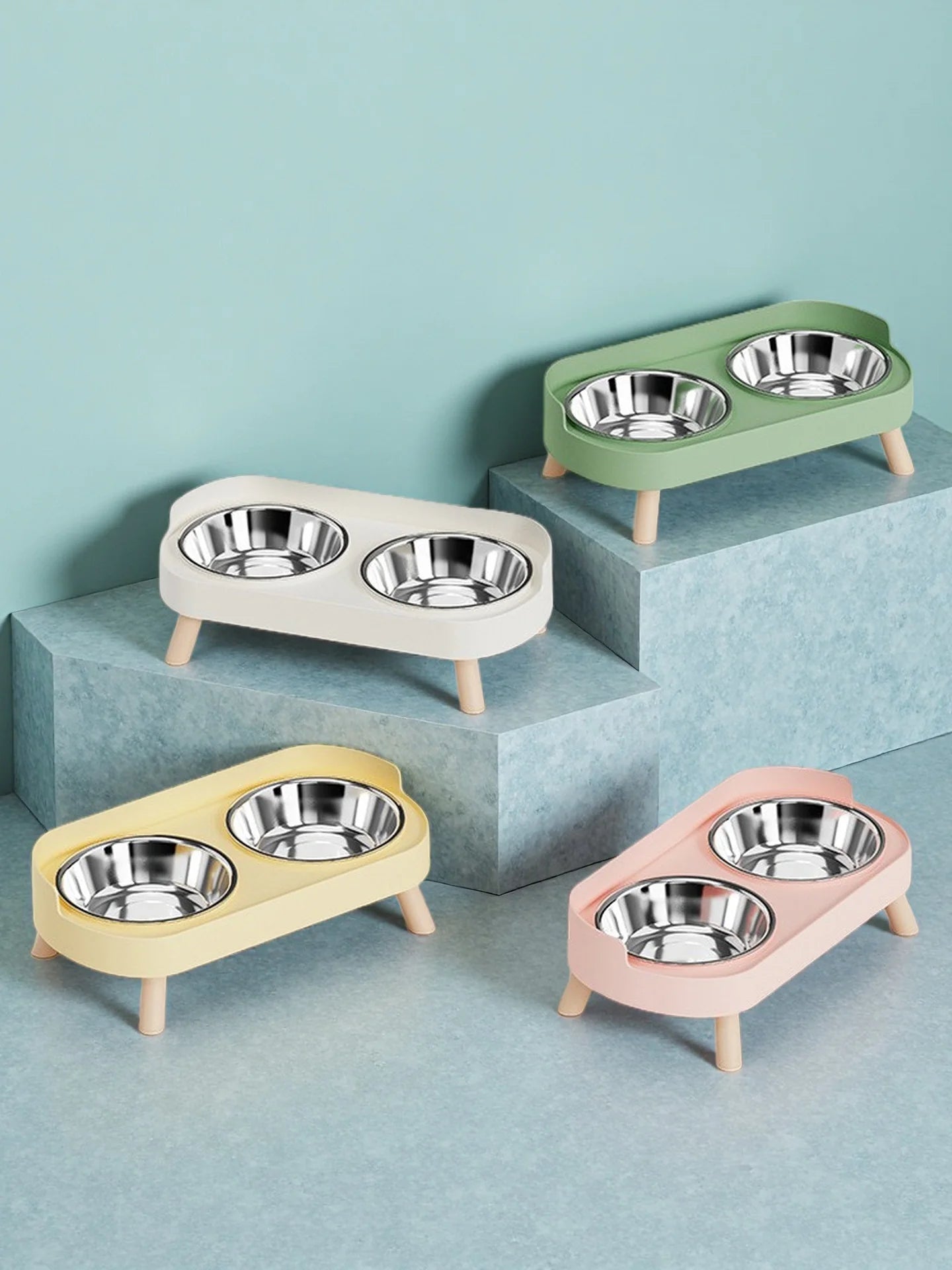 🌈🐾 Pawline™ Elevated Duo Feeding Station
