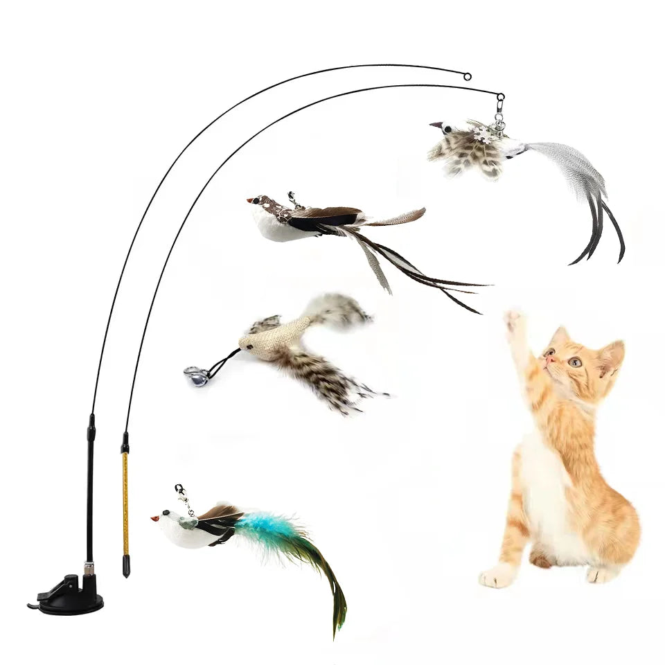 🐦🐾 PawBloom™ Interactive Bird Teaser Toy