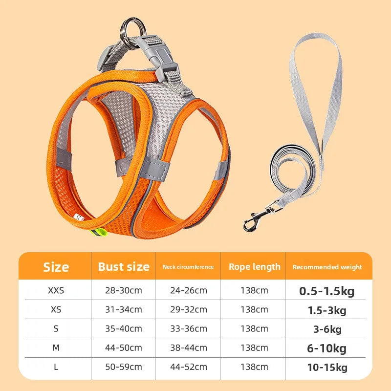 🐾 PawBloom™ AirFit Reflective Harness