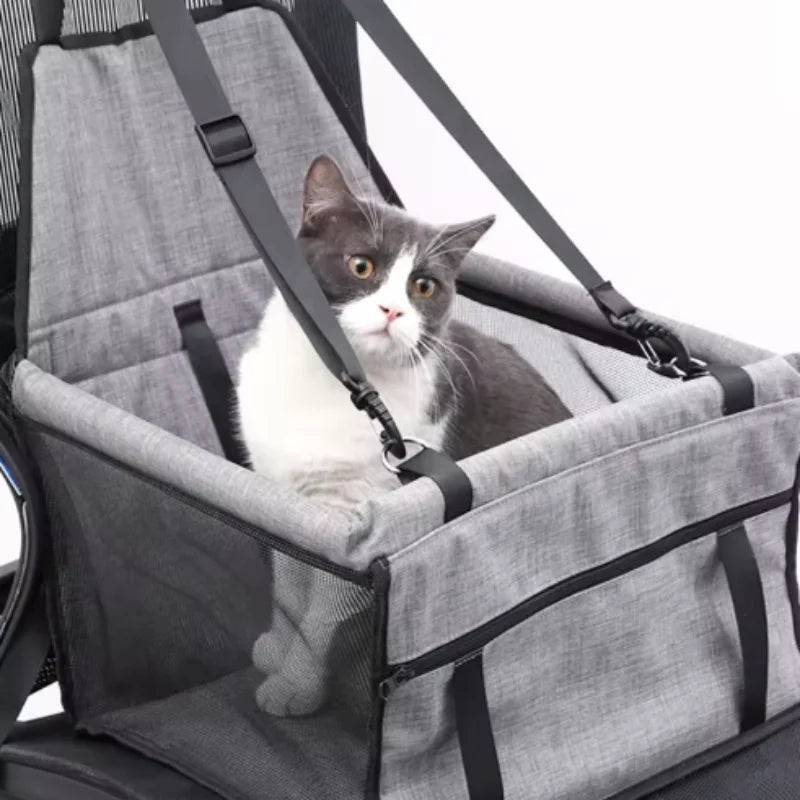 🚗🐾 PawBloom™ Foldable Pet Car Seat Booster