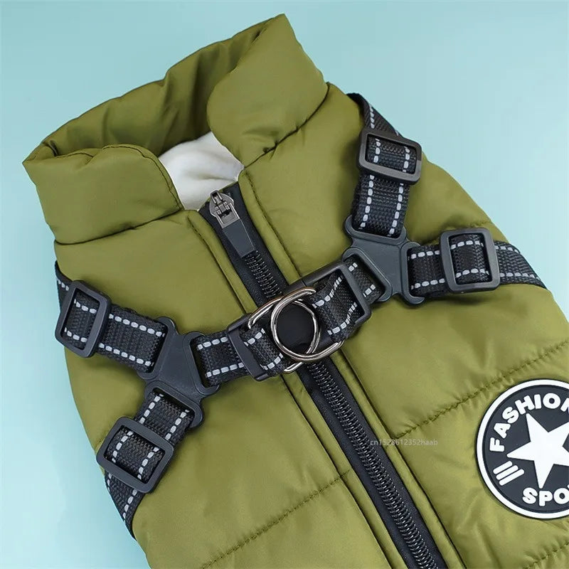 🧥🐾 PawBloom™ WinterShield Dog Jacket Harness