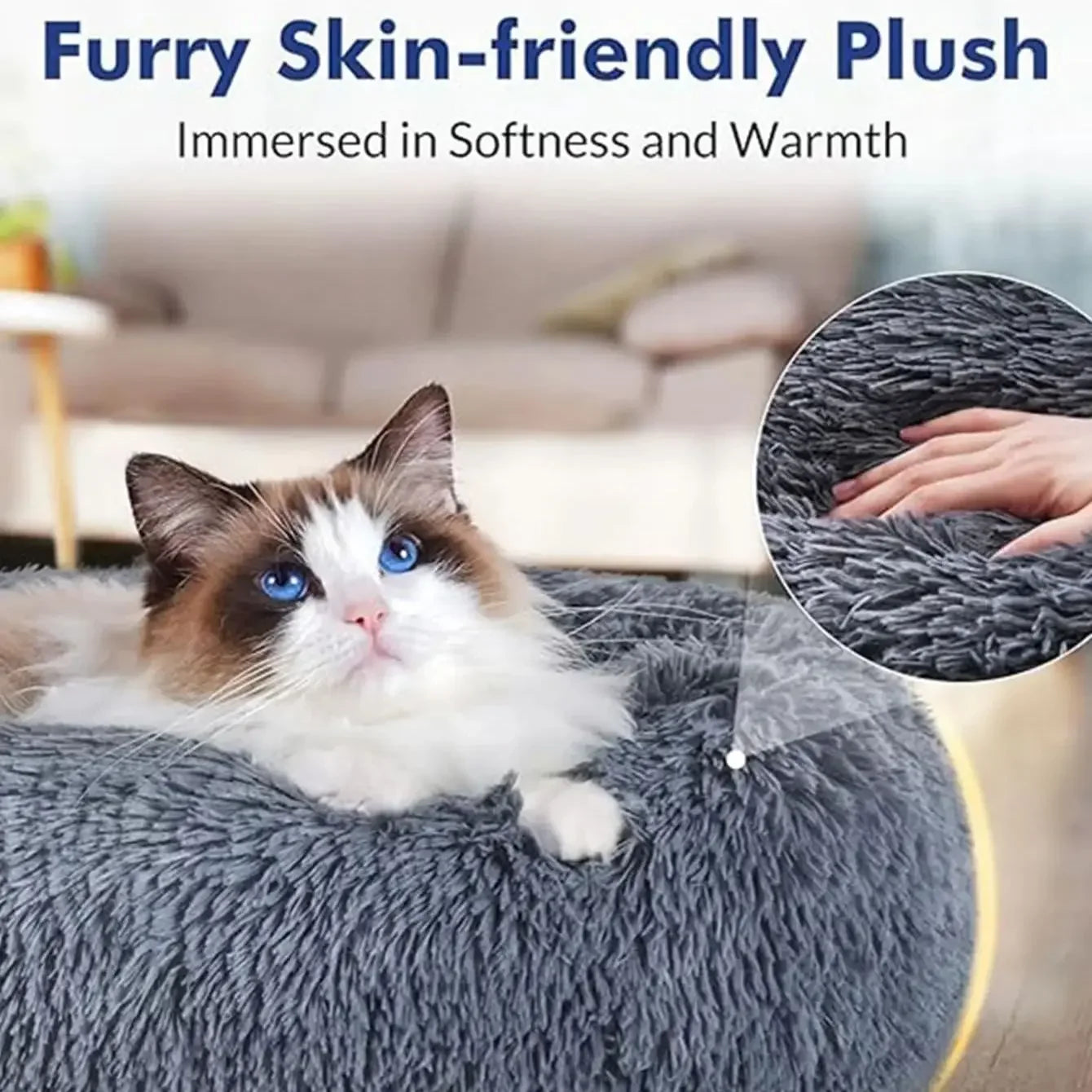 🐾 PawBloom™ Calming Plush Pet Bed