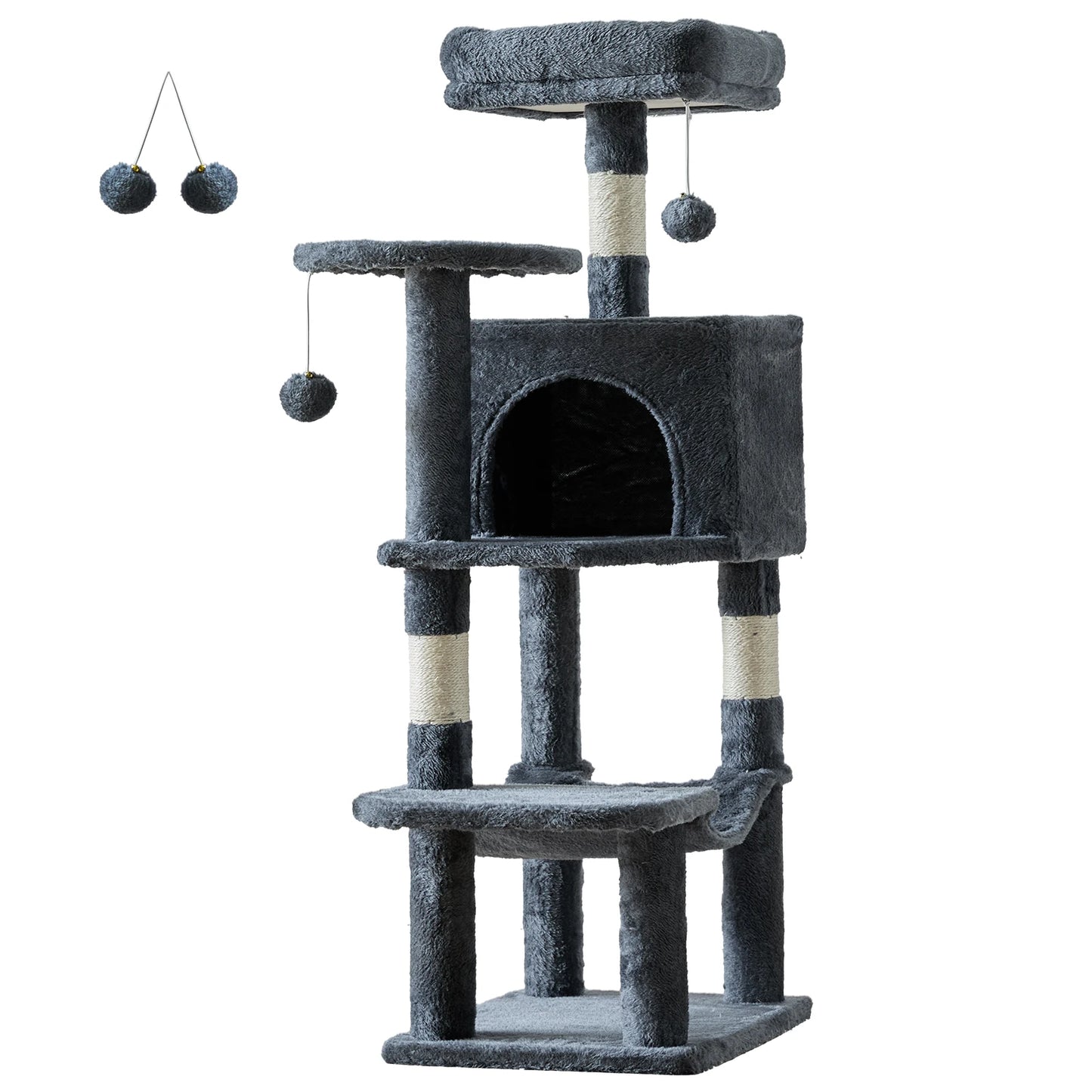 🐱🌿 PawBloom™ 44” Multi-Level Cat Tree Tower