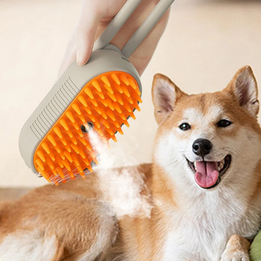 🐾 PawBloom™ SteamGroom 3-in-1 Pet Brush