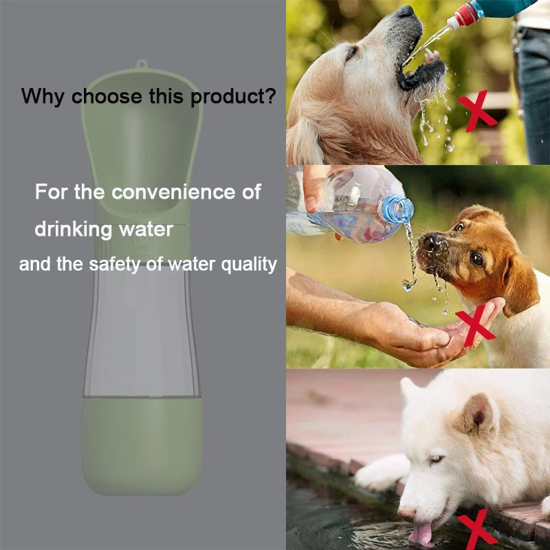 🚶‍♂️🐾 PawBloom™ 2-in-1 Travel Water Bottle & Feeder