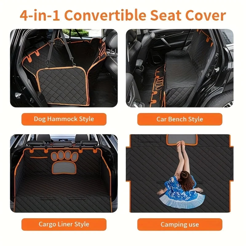 🚗 PawBloom™ Heavy-Duty Dog Car Seat Cover
