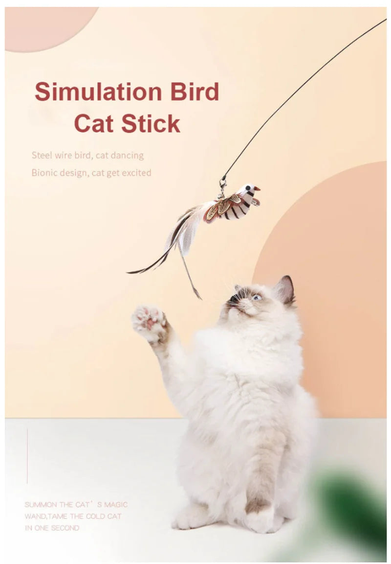 🐦🐾 PawBloom™ Interactive Bird Teaser Toy