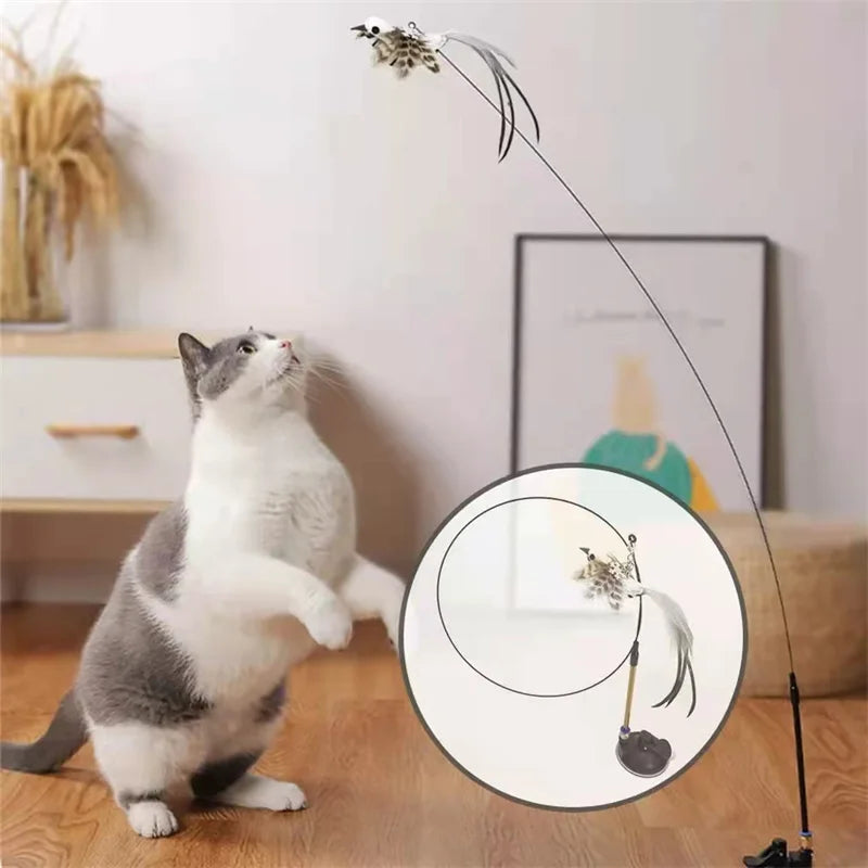 🐦🐾 PawBloom™ Interactive Bird Teaser Toy