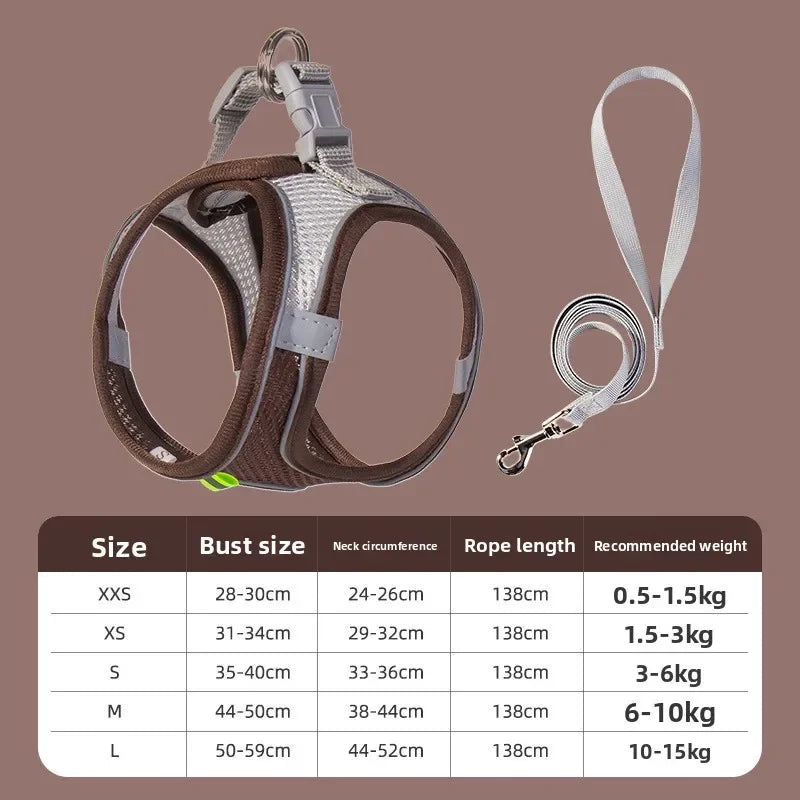 🐾 PawBloom™ AirFit Reflective Harness