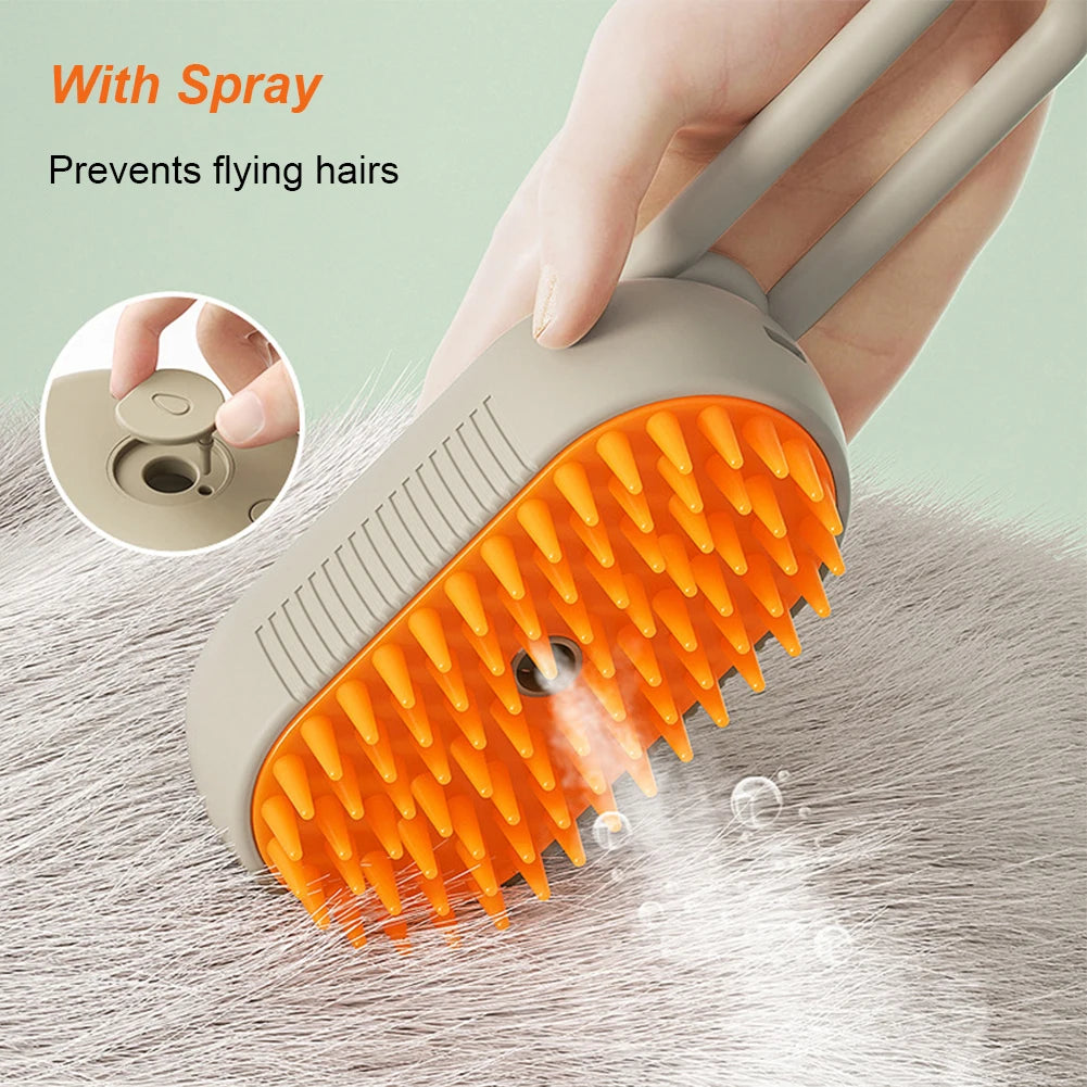 🐾 PawBloom™ SteamGroom 3-in-1 Pet Brush