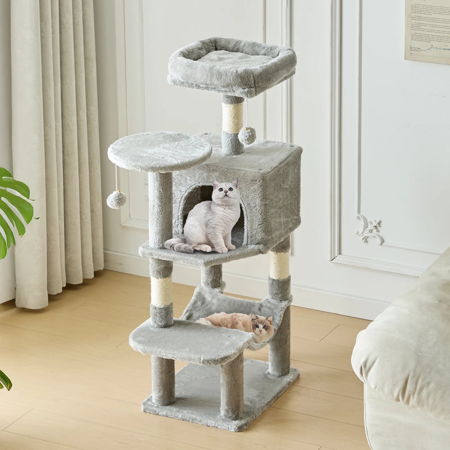 🐱🌿 PawBloom™ 44” Multi-Level Cat Tree Tower