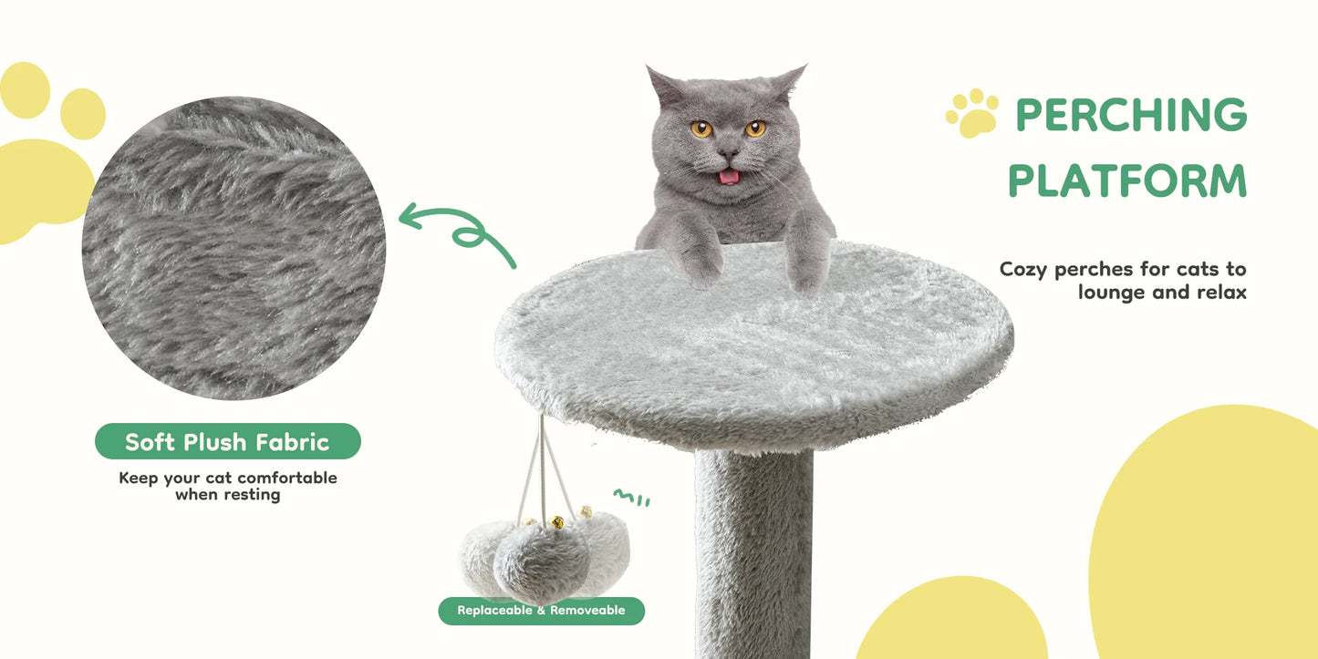 🐱🌿 PawBloom™ 44” Multi-Level Cat Tree Tower