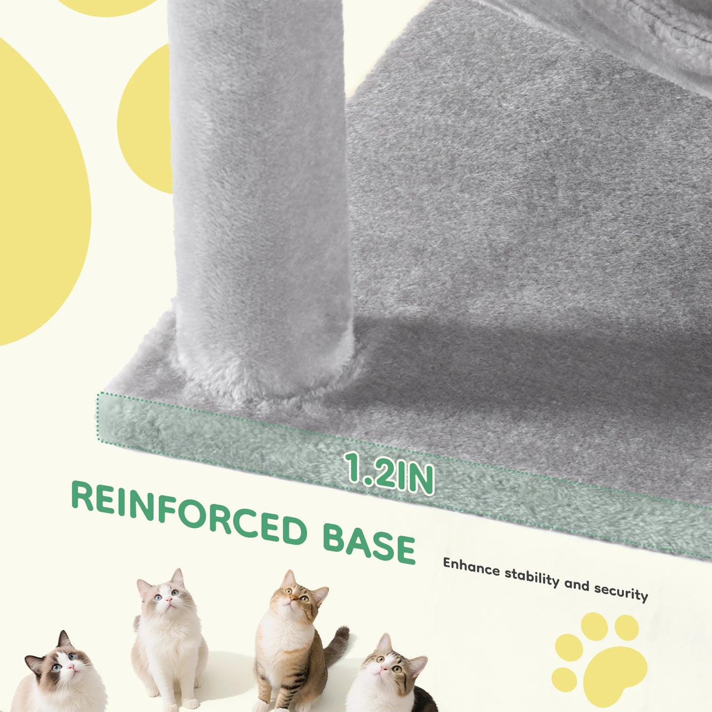 🐱🌿 PawBloom™ 44” Multi-Level Cat Tree Tower