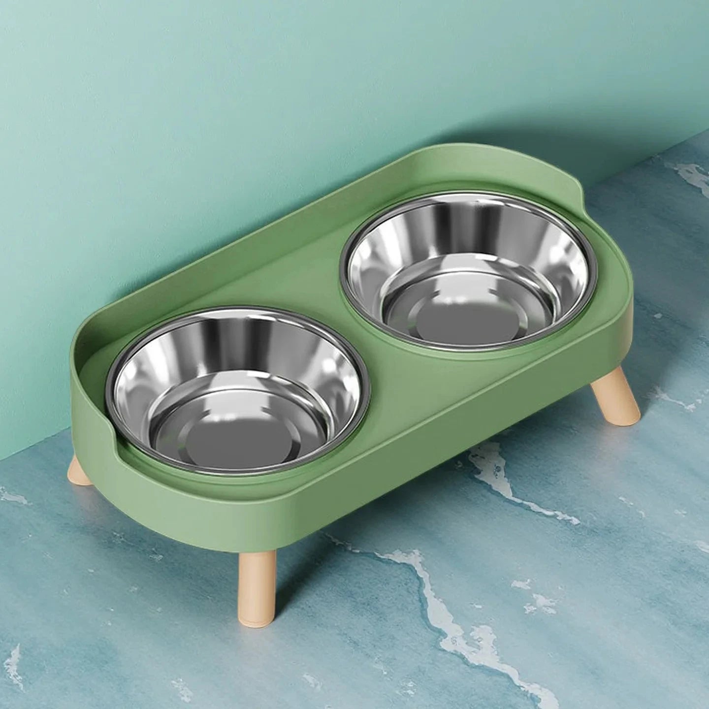 🌈🐾 Pawline™ Elevated Duo Feeding Station