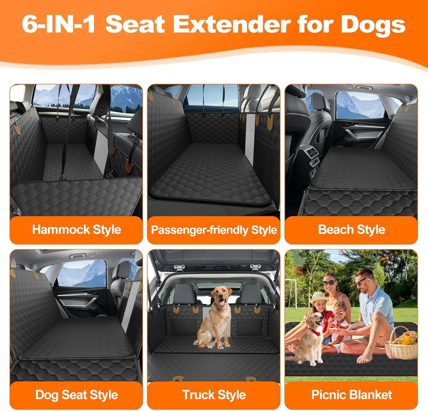 🚗 Pawline™ Waterproof Dog Car Seat Protector