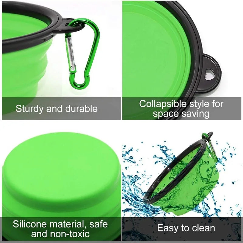 🐾 PawBloom™ Collapsible Travel Pet Bowl