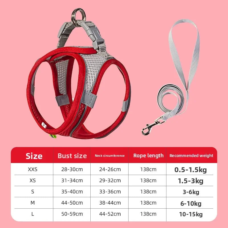 🐾 PawBloom™ AirFit Reflective Harness