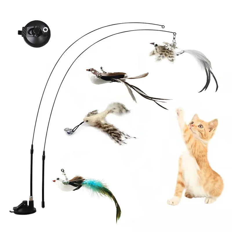 🐦🐾 PawBloom™ Interactive Bird Teaser Toy