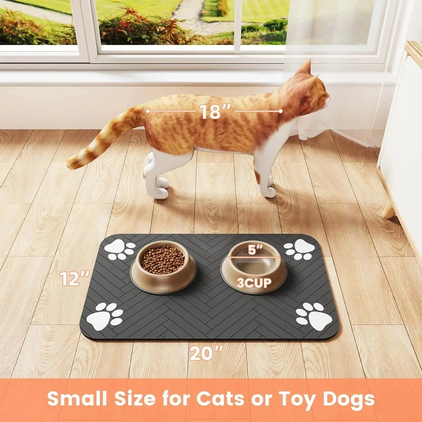 🐾 PawBloom™ Absorbent Feeding Mat