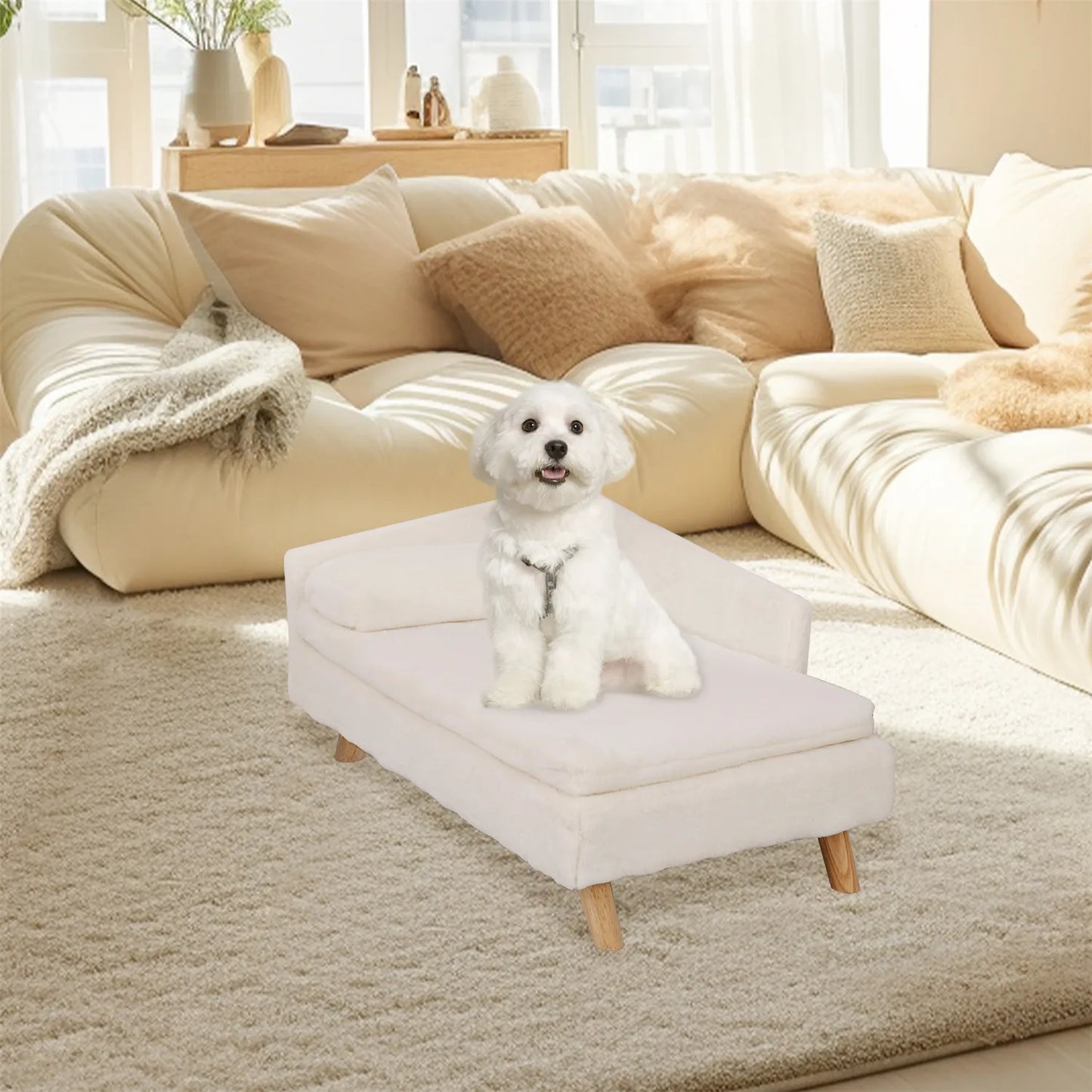 🛋️ PawBloom™ Nordic Elevated Pet Sofa Bed