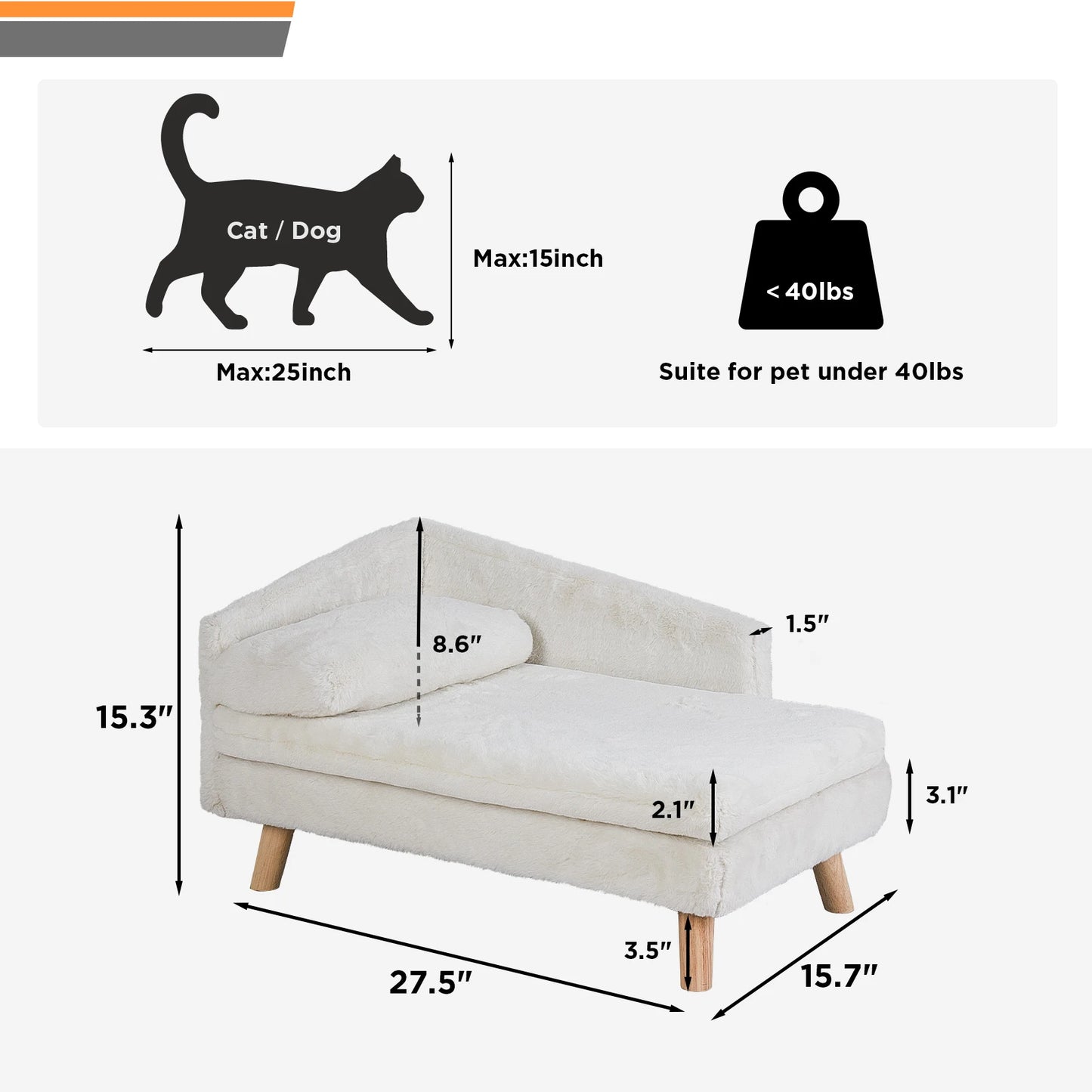 🛋️ PawBloom™ Nordic Elevated Pet Sofa Bed