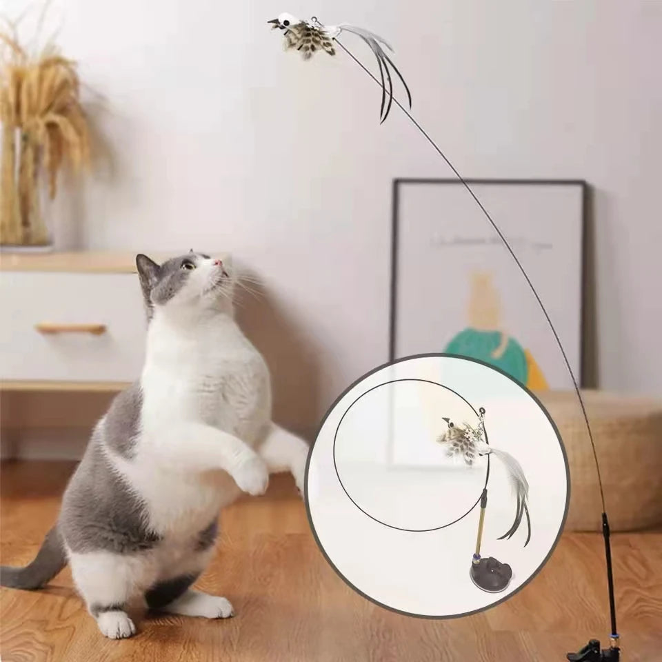 🐦🐾 PawBloom™ Interactive Bird Teaser Toy