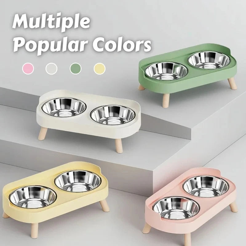 🌈🐾 Pawline™ Elevated Duo Feeding Station