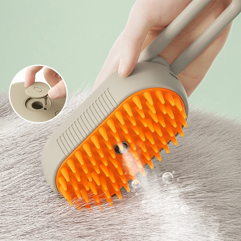 🐾 PawBloom™ SteamGroom 3-in-1 Pet Brush