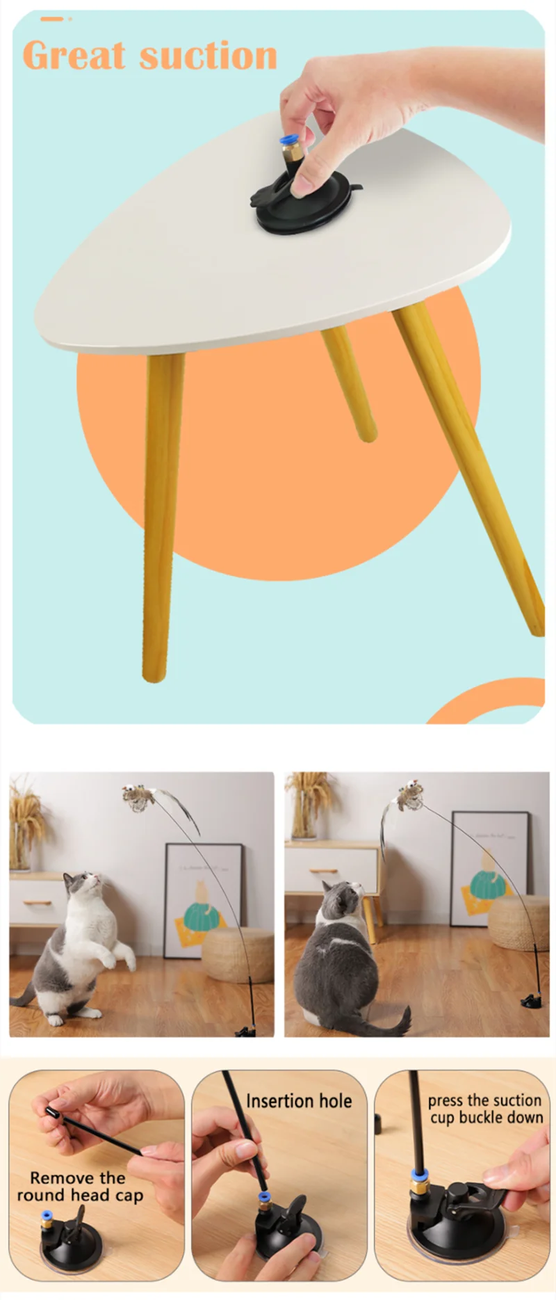 🐦🐾 PawBloom™ Interactive Bird Teaser Toy