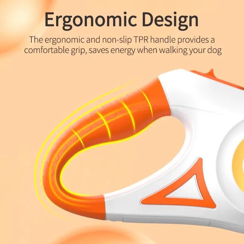 🐾 PawBloom™ LED Retractable Dog Leash (5M)