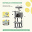 🐱🌿 PawBloom™ 44” Multi-Level Cat Tree Tower