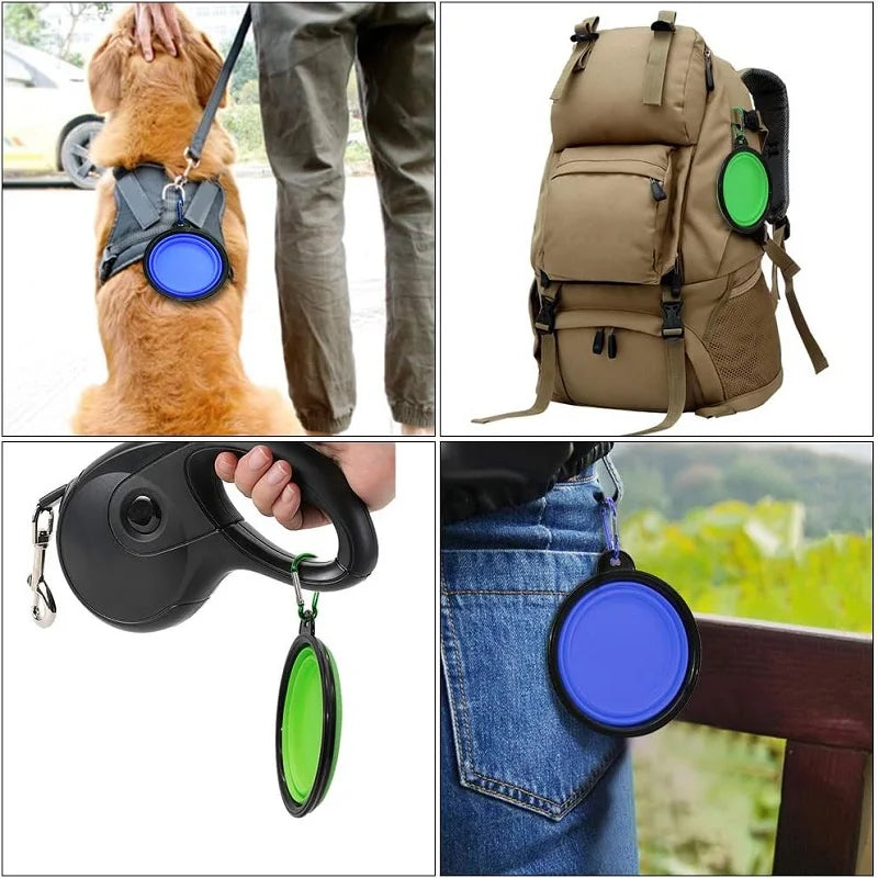 🐾 PawBloom™ Collapsible Travel Pet Bowl